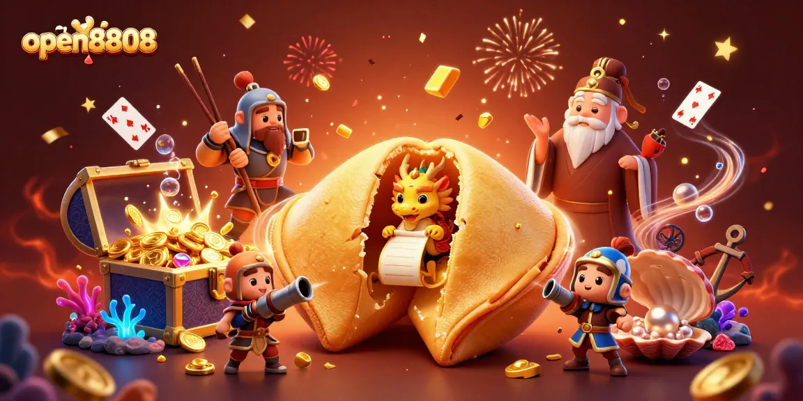 Experience the thrilling gameplay at open8808 with vibrant casino-themed digital illustration.