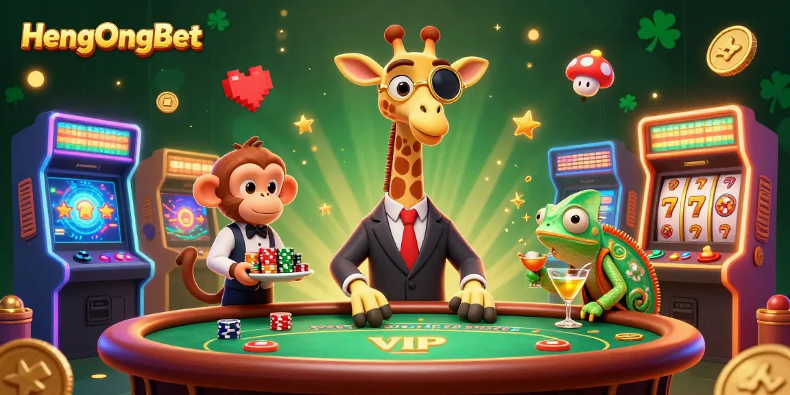 Experience thrilling gaming at HengOngBet with high-roller giraffe and casino excitement!