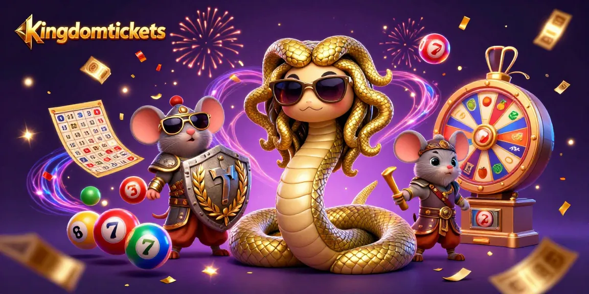 Ikuti jackpot di kingdomtickets dengan Medusa lucu dan elemen kasino penuh warna.