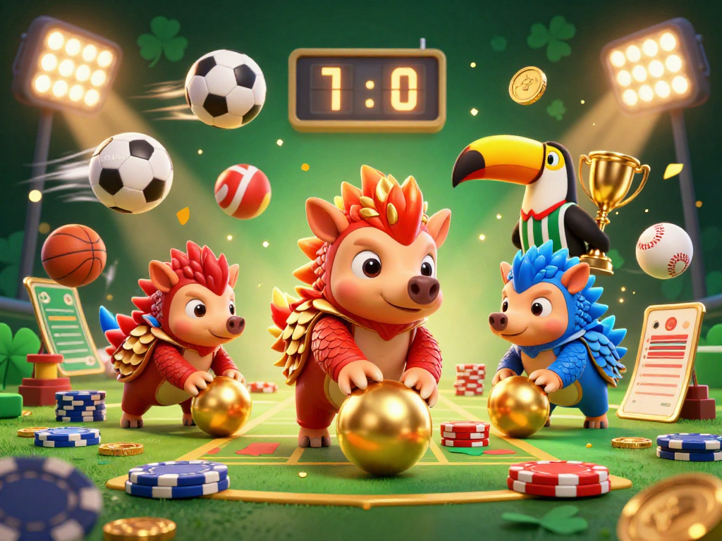 netwin features rival pangolins bowling golden balls through poker chips, showcasing an exciting gaming atmosphere.