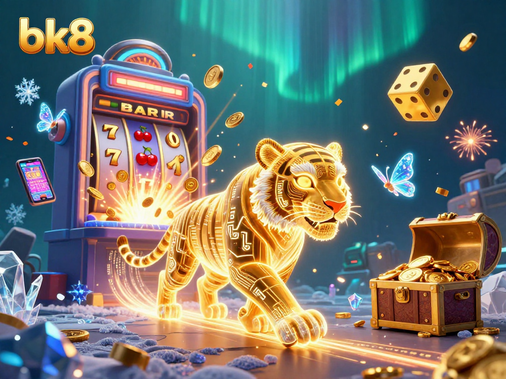 Experience exciting gaming adventures at bk8 with a neon tiger and a jackpot explosion!